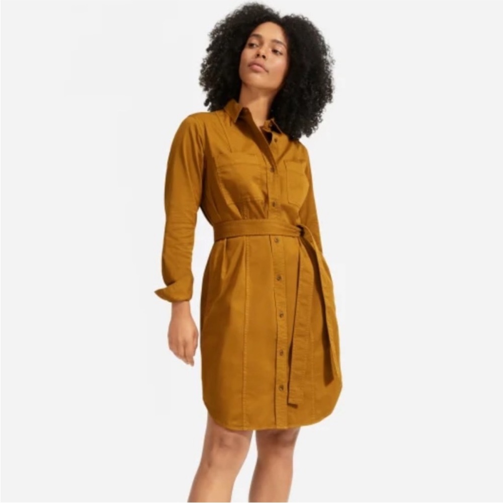 Everlane NWT Modern Utility Shirt Dress in Brass size 6